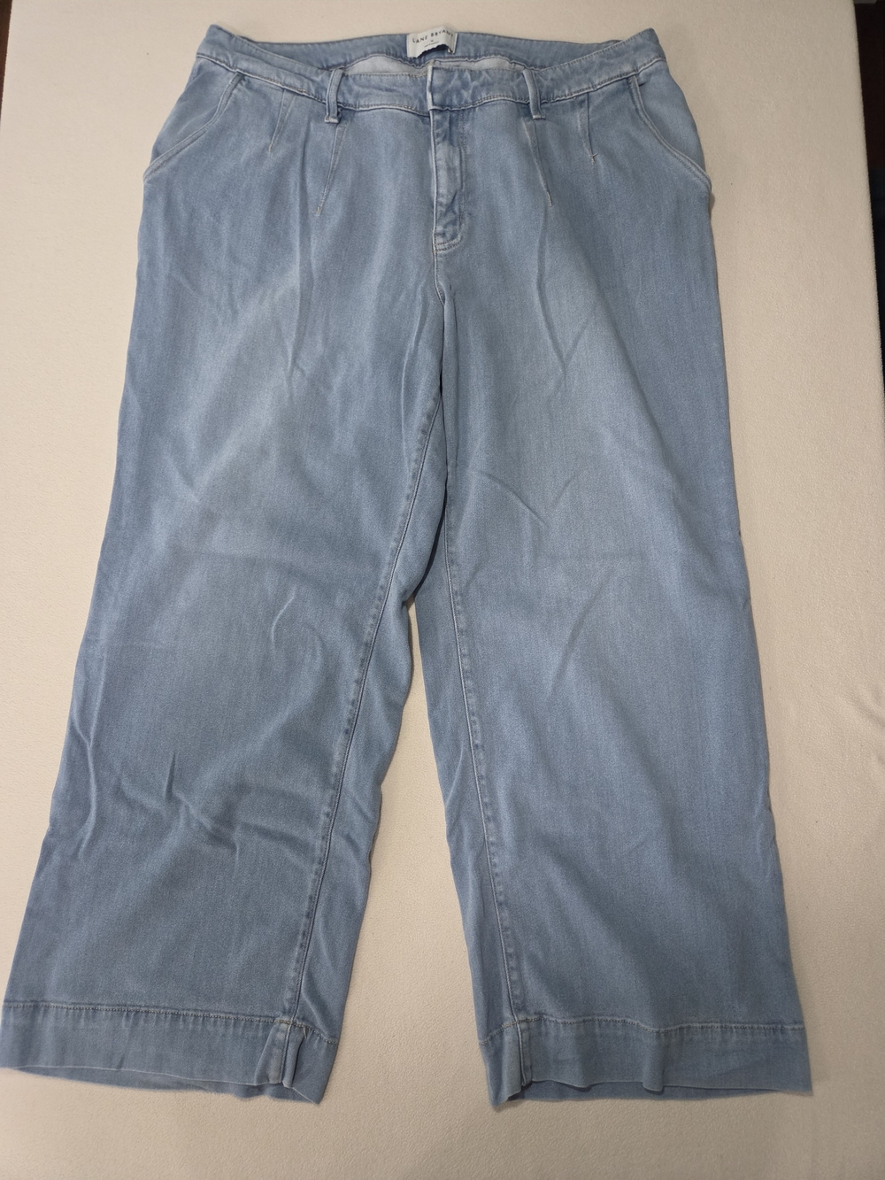 Lane Bryant Light Blue Wide Leg Cropped Jeans